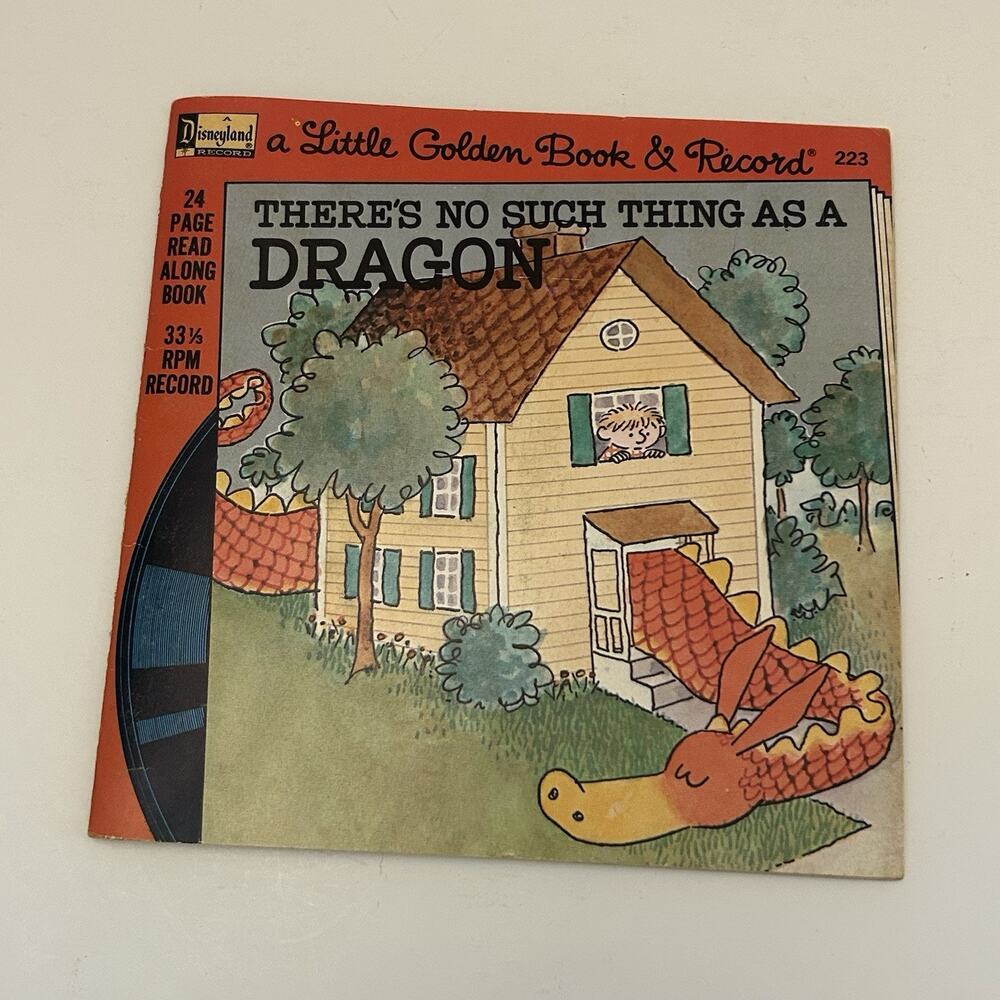 1976 A Little Golden Book and 33 1/3 Record There's No Such Thing As A Dragon
